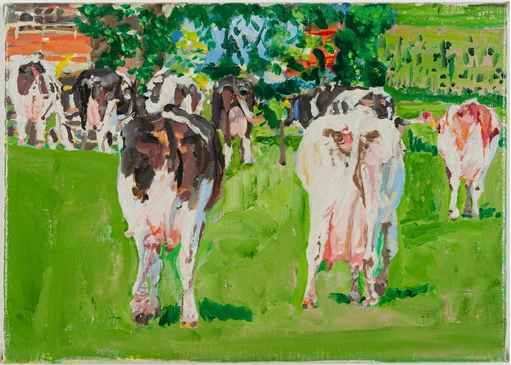 White Cow Series (8), oil on linen, 25 x 35 cm.
